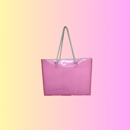 Pembe Neon Pvc Plaj Çantası